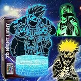 INTOBAS Naruto Lampe 3D Illusion Anime Nachtlicht,Spielzeug 3 Muster...