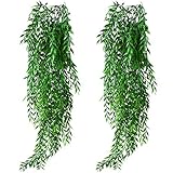 KingYH 2 Stück Künstliche Hängende Pflanzen Weidenblätter...
