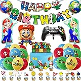 Super Marios Geburtstag Party Dekoration Zubehör – Geburtstags...