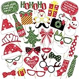 31Stück Weihnachten Foto Requisiten,Fotobox Accessoires für...