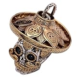 ForFox Gothic 925 Sterling Silber Mexikanischer Totenkopf Anhänger...