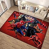 WXWIN Kinder Wohnzimmer Teppich Cartoon Spider-Man 3D-Muster Teppich...