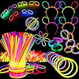 Knicklichter Partyset Leuchtstäbe Festival Zubehör - Neon Party Deko...