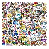 EUFFO Hippie Sticker Set 100 Stück Psychedelisch Vintage Aufkleber...