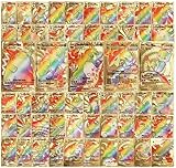 55 verschiedene Karten aus Blattgold (Karten der Serie 13 V, 16 Vmax...