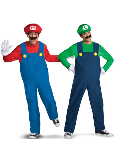 Paar Kostüm Mario und Luigi