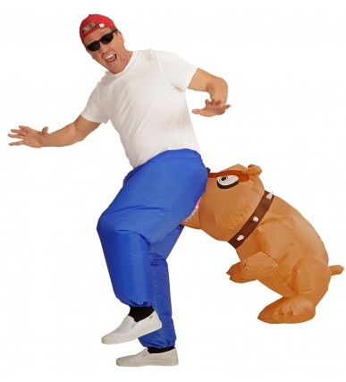 Aufblasbares Kostüm Bello Bulldogge