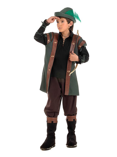 Vegaoo Robin Hood Kostüm Für Jungen – Gr. 134/140 (10-12 Jahre), Komplett Mit Hut & Stiefeln