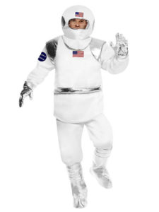 LOSSLO Astronaut Kostüm Für Herren – Weltraum-Anzug Mit Helm Für Cosplay, Halloween & Karneval (Unisex, Silber)